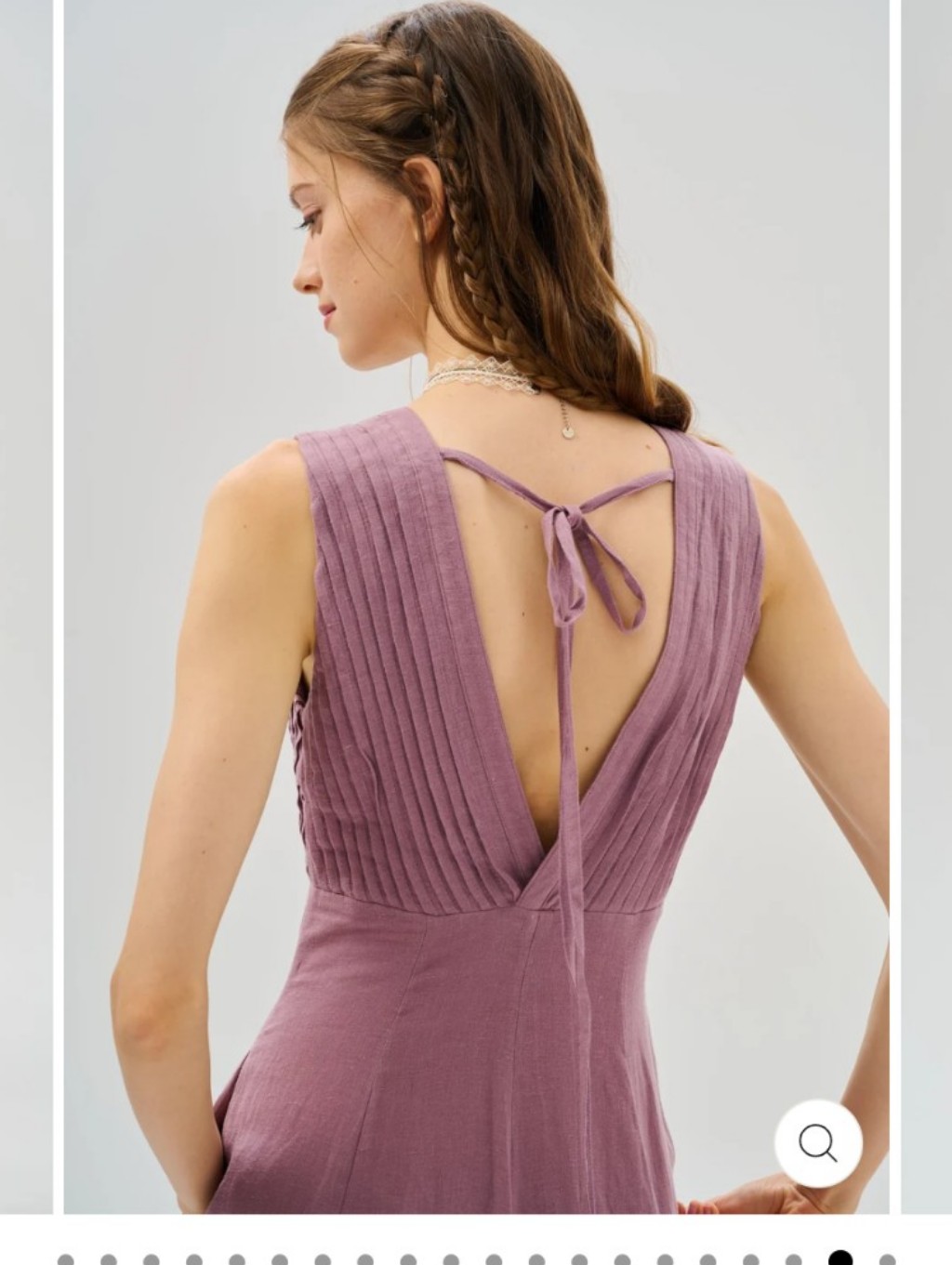 Linen Maxi Dress In Orchid Size M — image 3 of 8